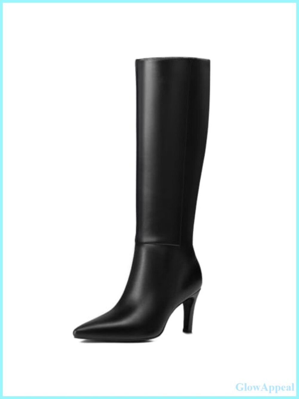 Knee High Boots Pointed Toe Stiletto Tall Zipper Dress Boots
